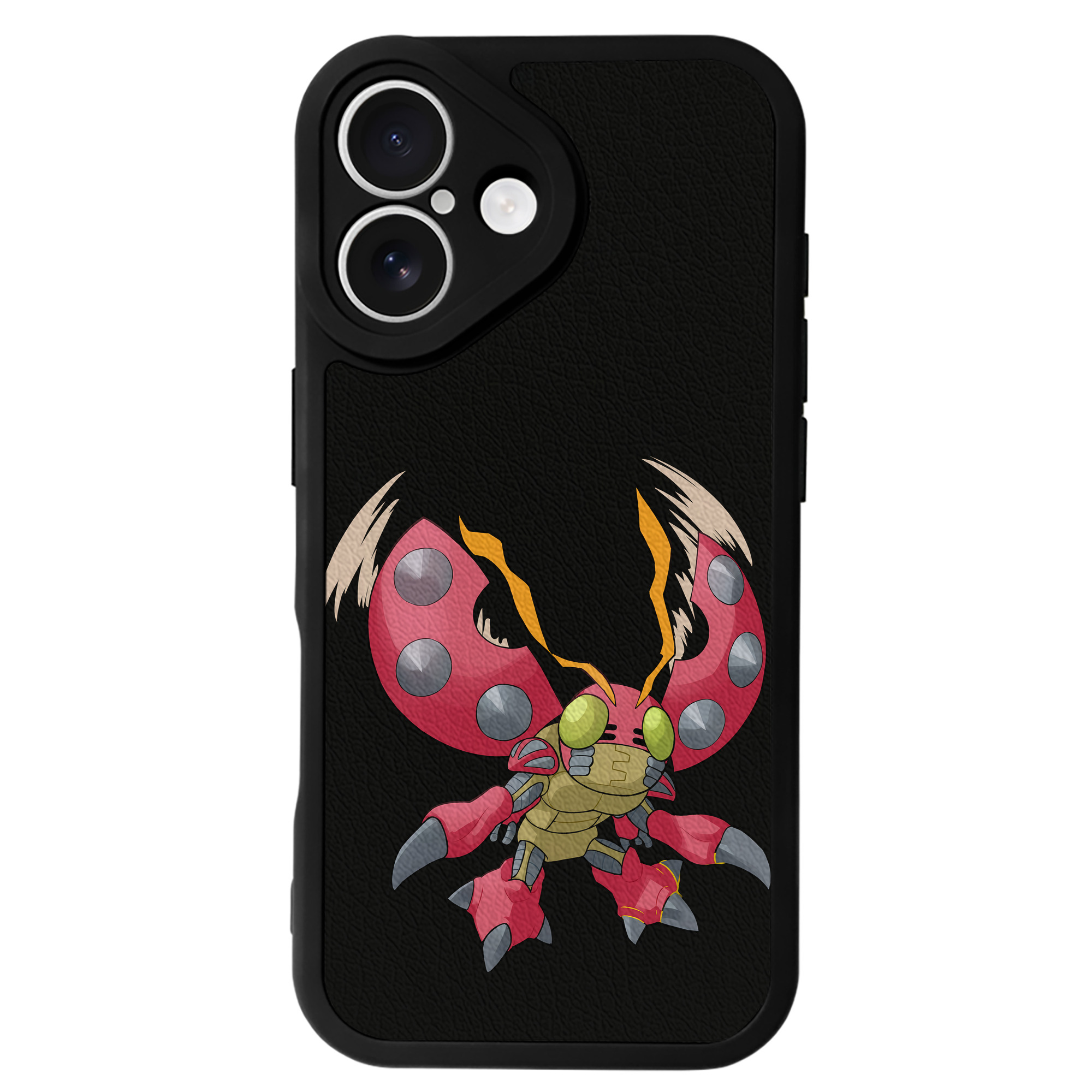 （画像用） Digimon デジタルモンスター/デジモン 【iPhone 16シリーズ対応】シリコンスマホケース（レザー調） 材質：シリコン